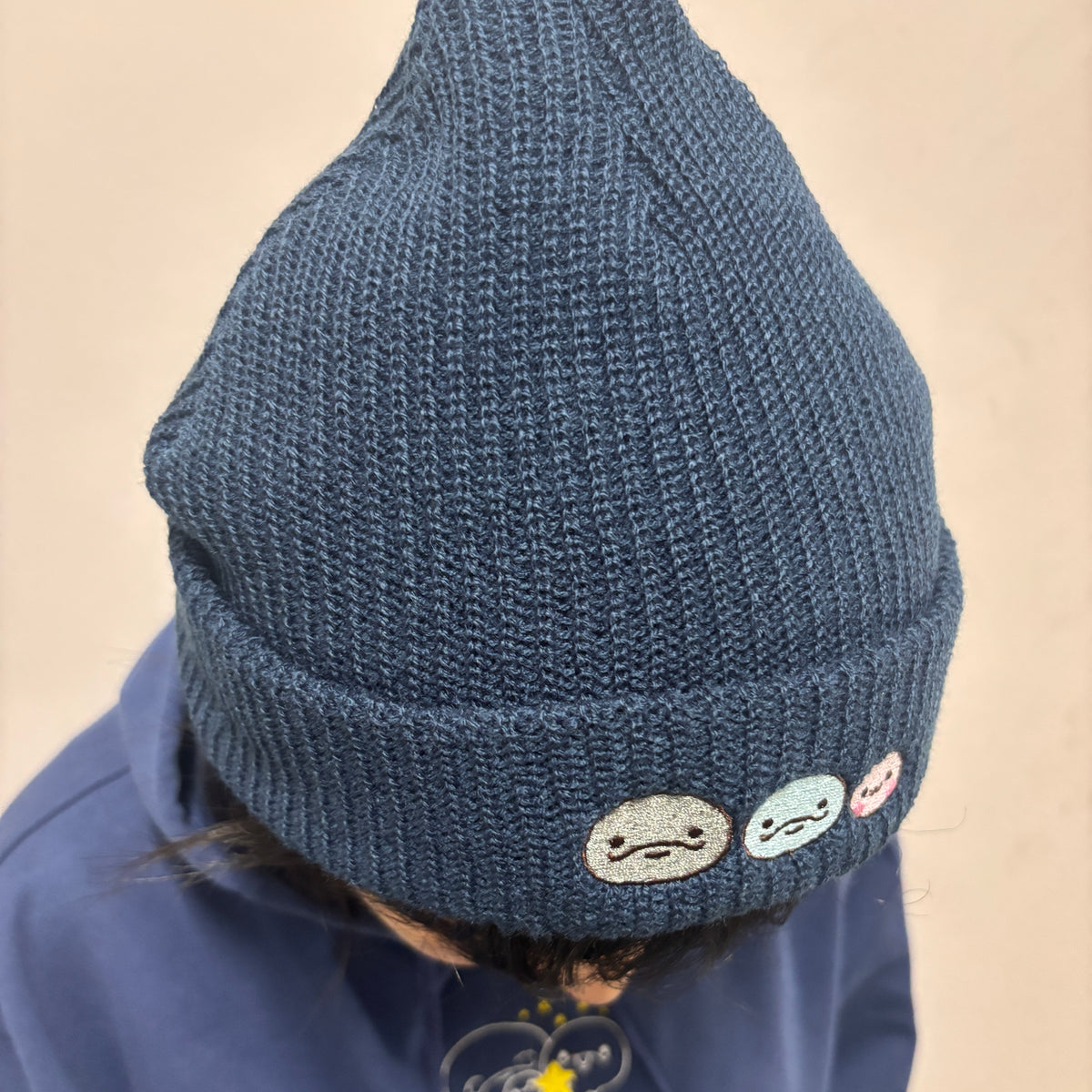 【親子イルカ】刺繍ニット帽【11月下旬発送】