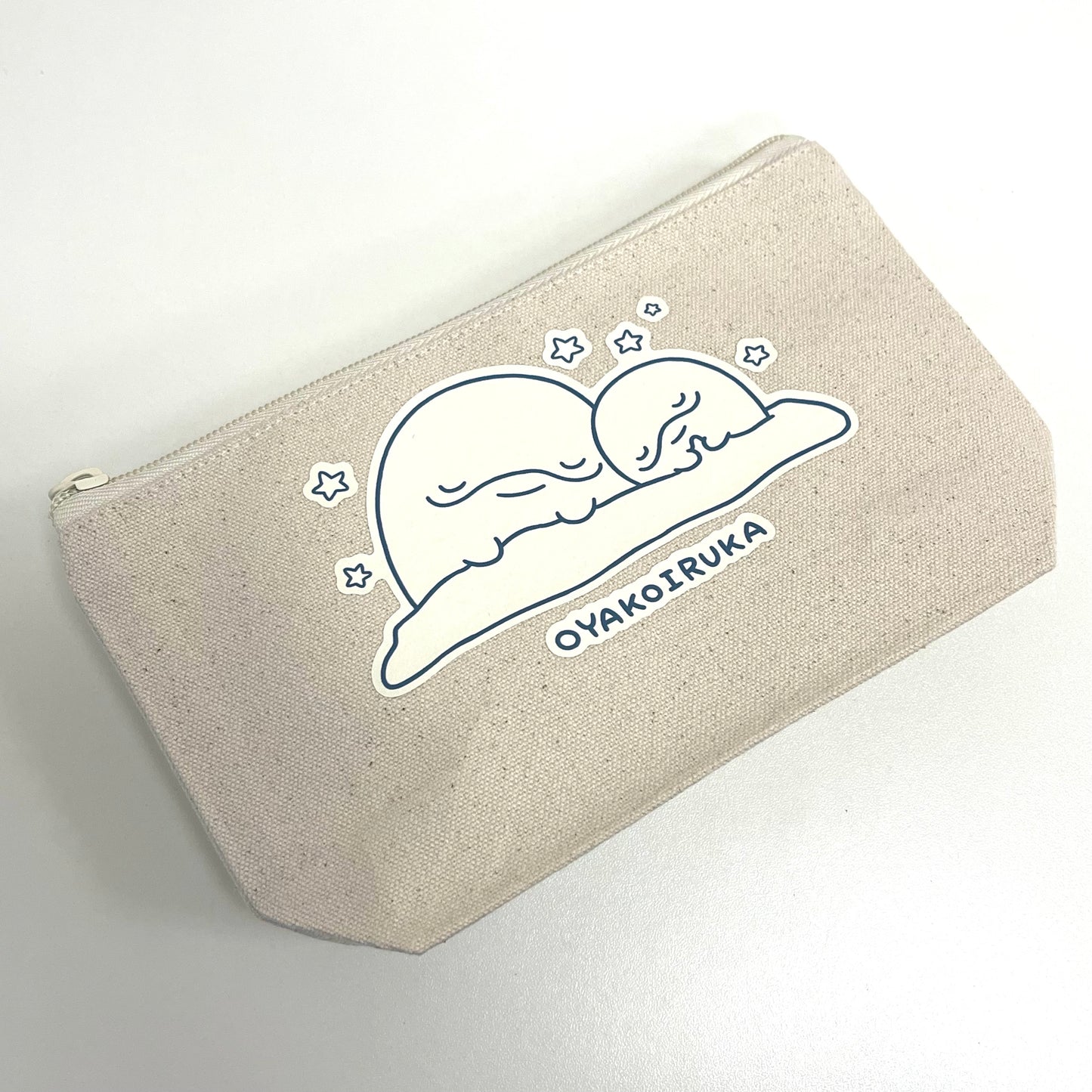 [Parent and child dolphin] Cotton pouch [shipped in mid-March]