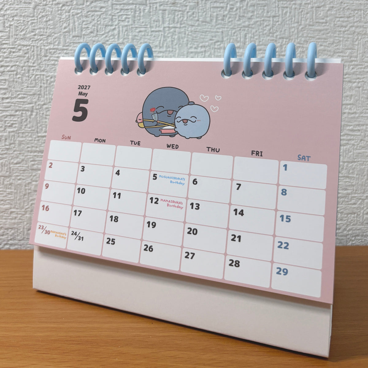 [OYAKOIRUKA] Calendrier de bureau 2027 [Expédition fin décembre]