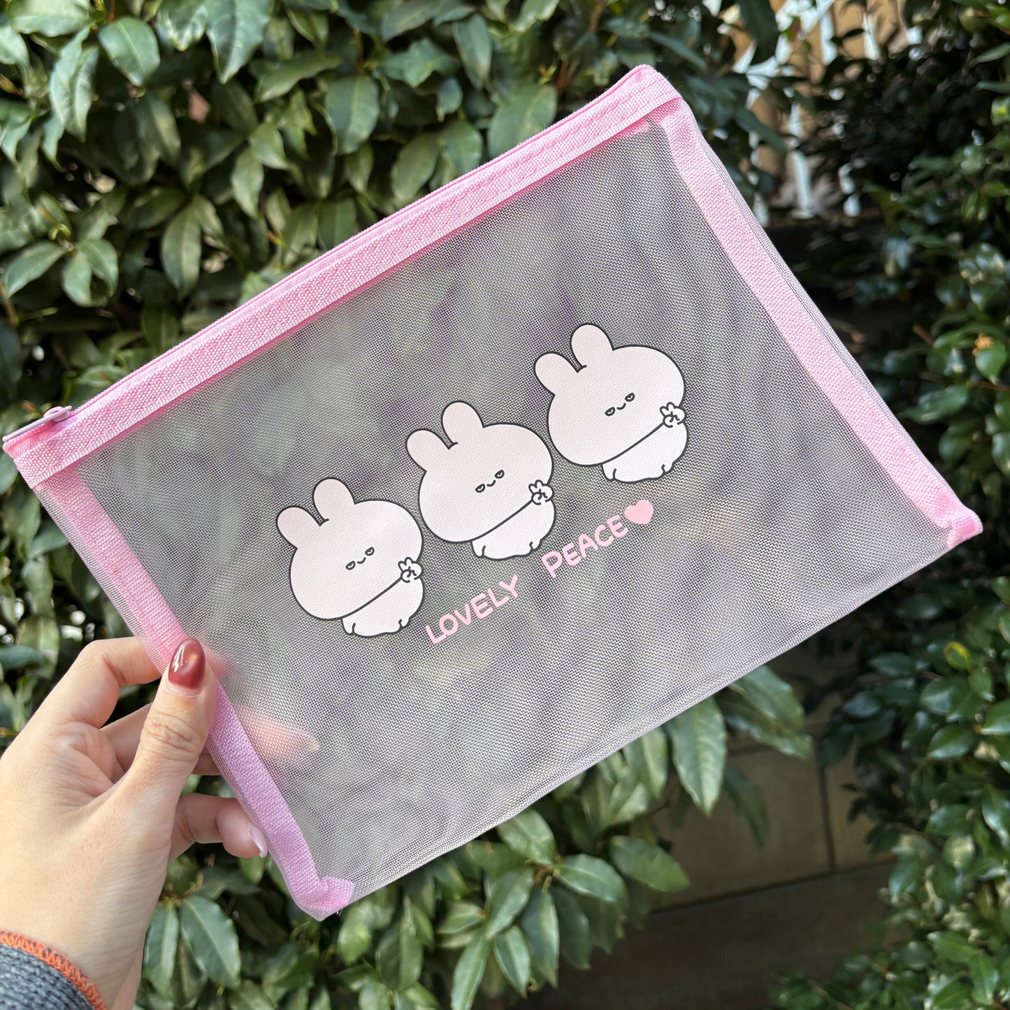 【あさみみちゃん】メッシュポーチ【4月中旬発送】