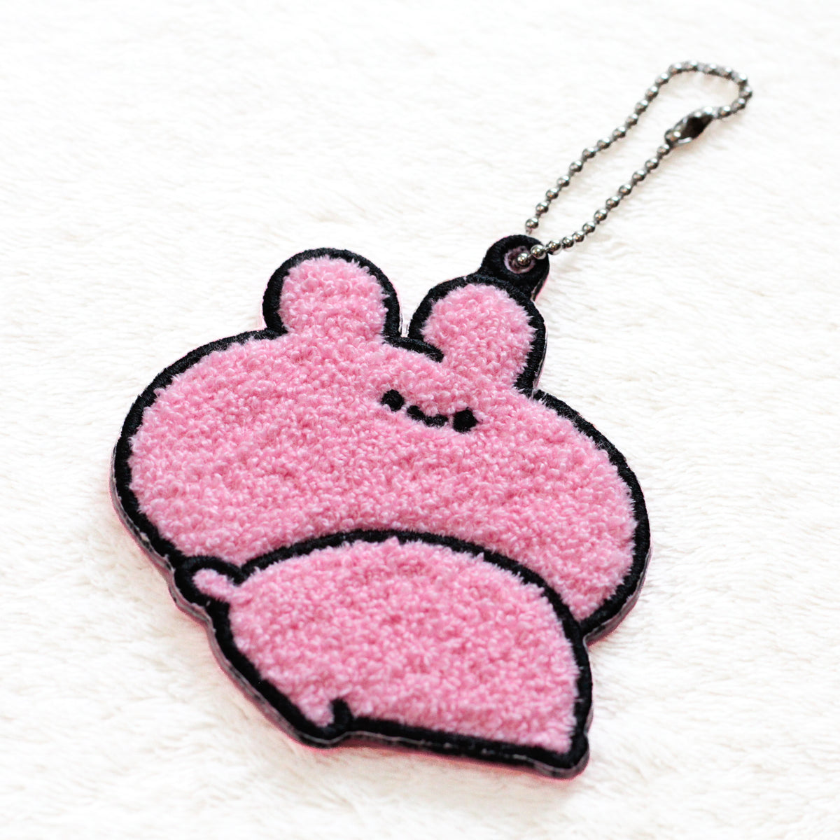 【あさみみちゃん】サガラ刺繍ワッペンキーホルダー【10月下旬発送】