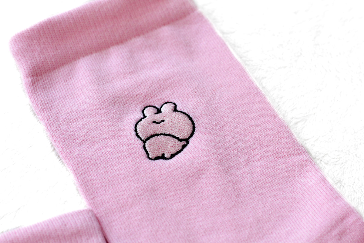 【あさみみちゃん】刺繍ソックス【11月下旬発送】