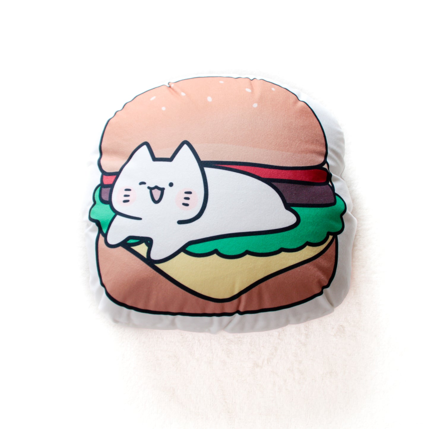 [KOMARIZAURUSU] Hamburger 🍔 Big Die-Cut Cushion [Versand Mitte Oktober]
