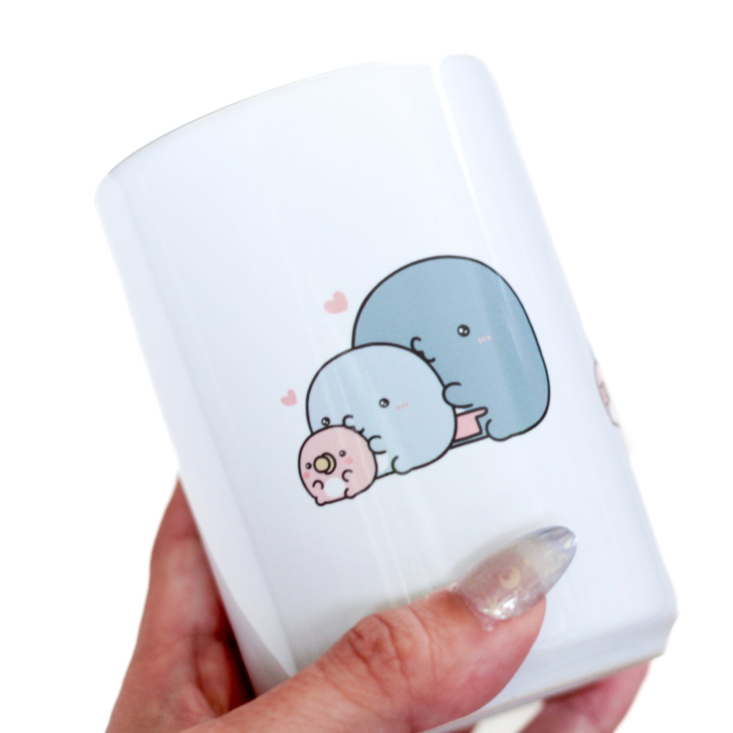 【親子イルカ】湯呑み【10月中旬発送】