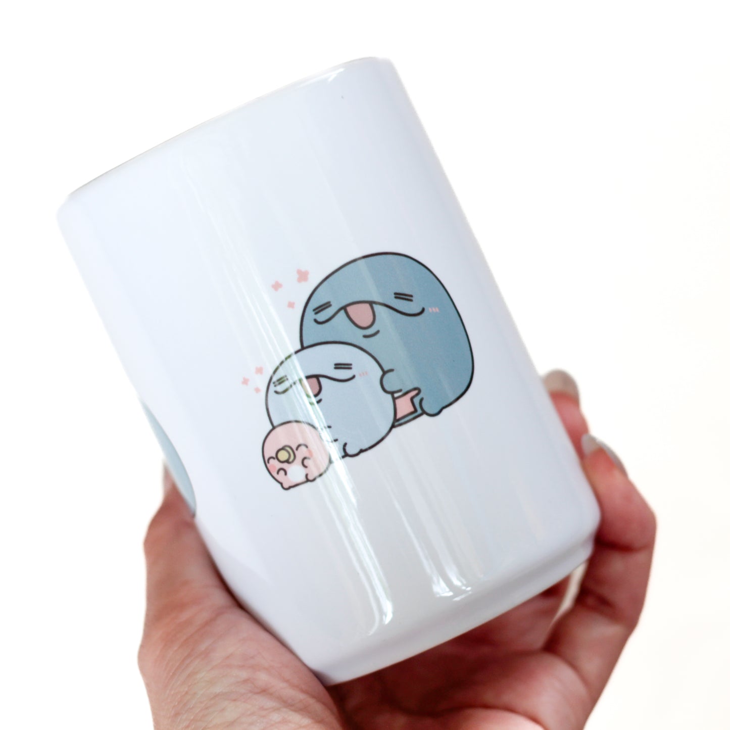 【親子イルカ】湯呑み【10月中旬発送】