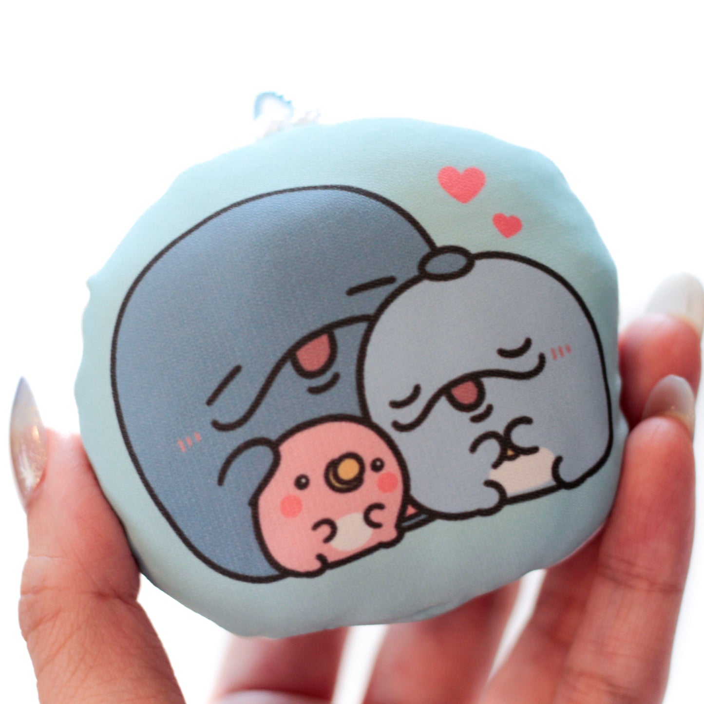 【親子イルカ】クッションキーホルダー