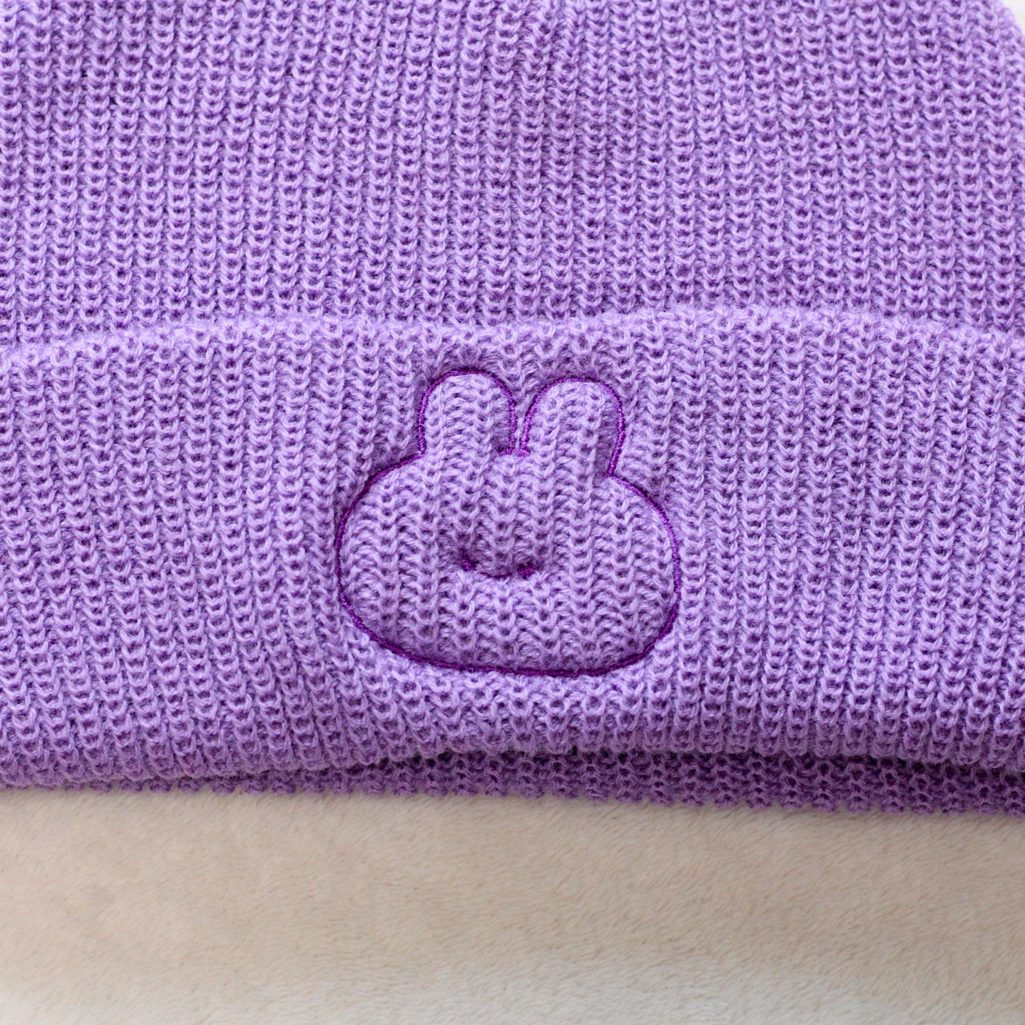 【あさみみちゃん】おかおの刺繍ニット帽【2月中旬発送】