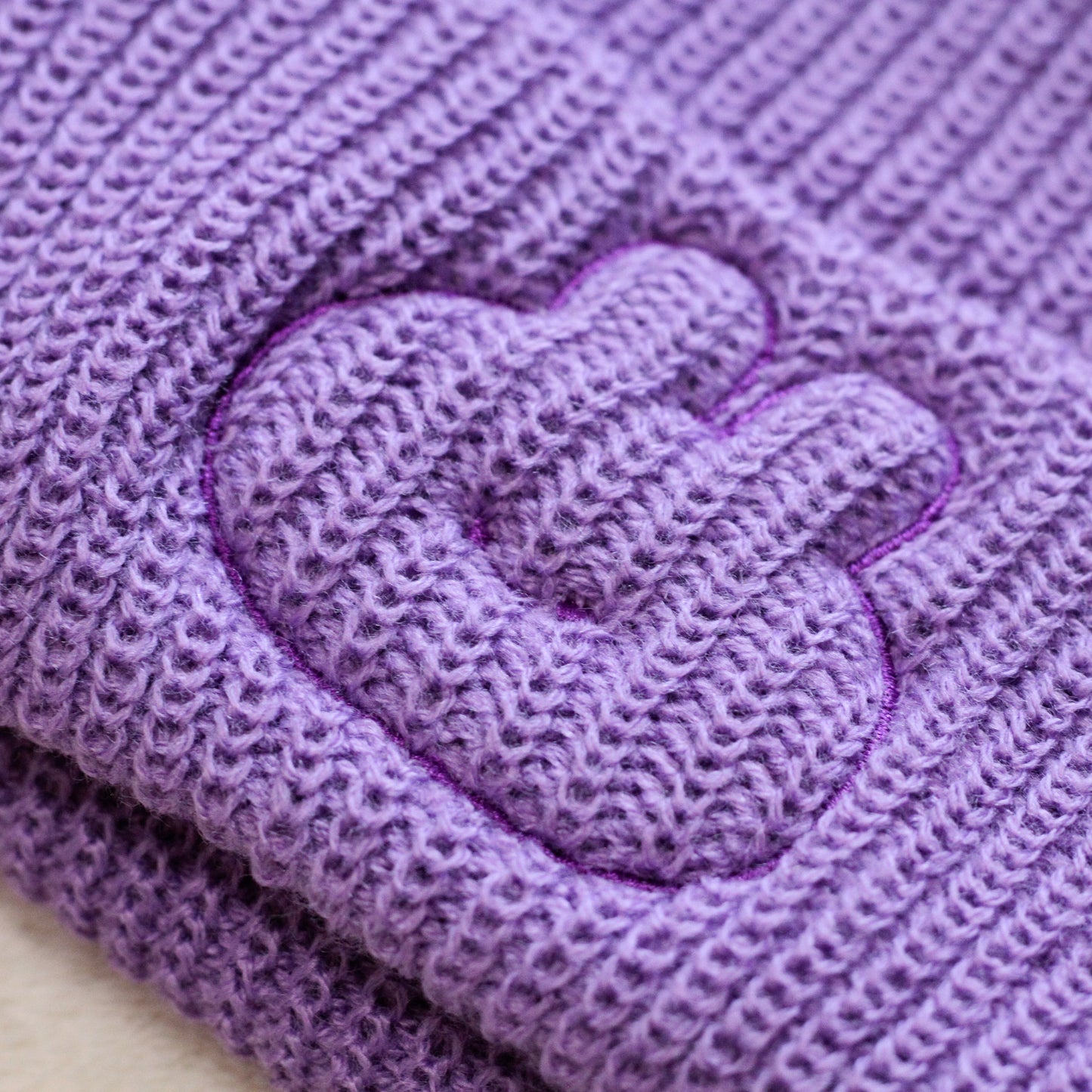 【あさみみちゃん】おかおの刺繍ニット帽【2月中旬発送】