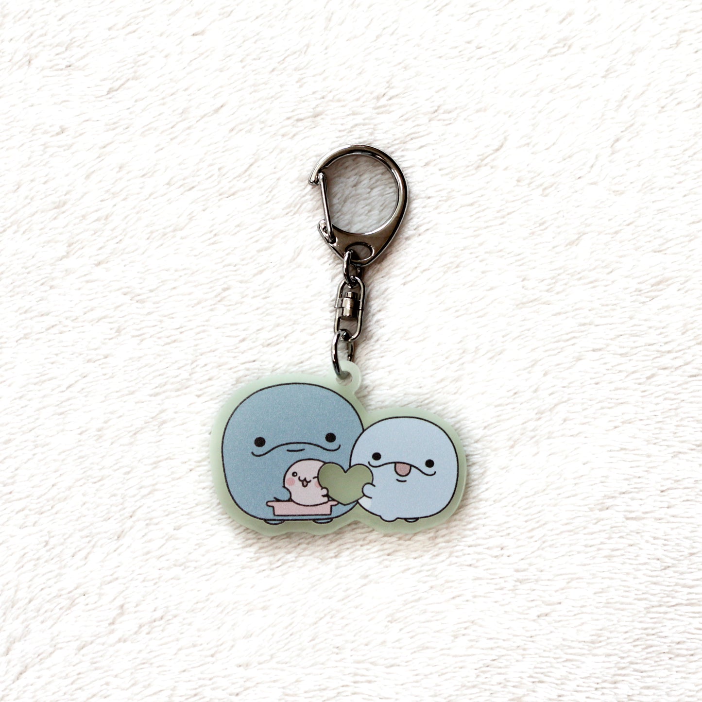 【親子イルカ】蓄光アクキー【3月中旬発送】