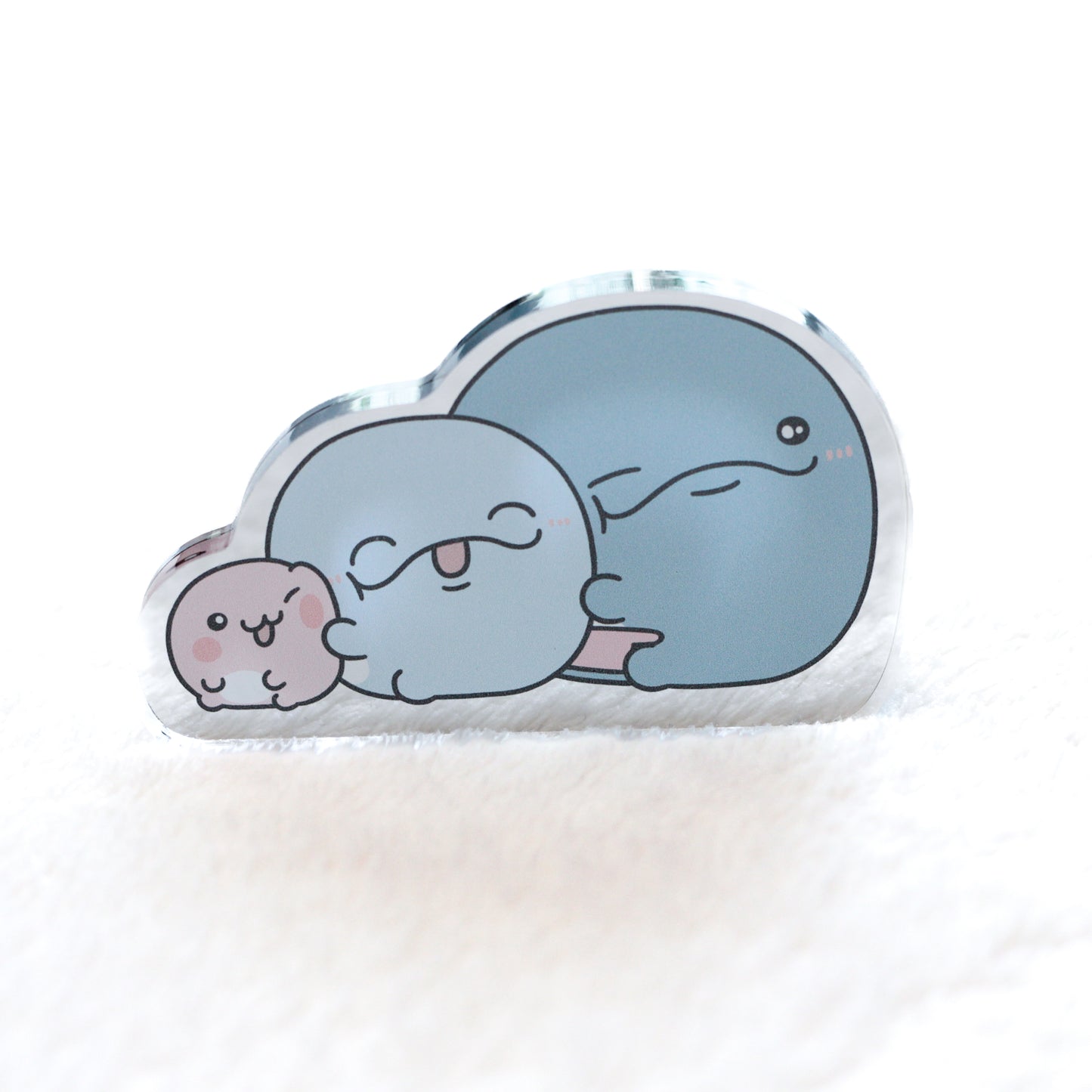 【親子イルカ】アクリルブロック【3月中旬発送】