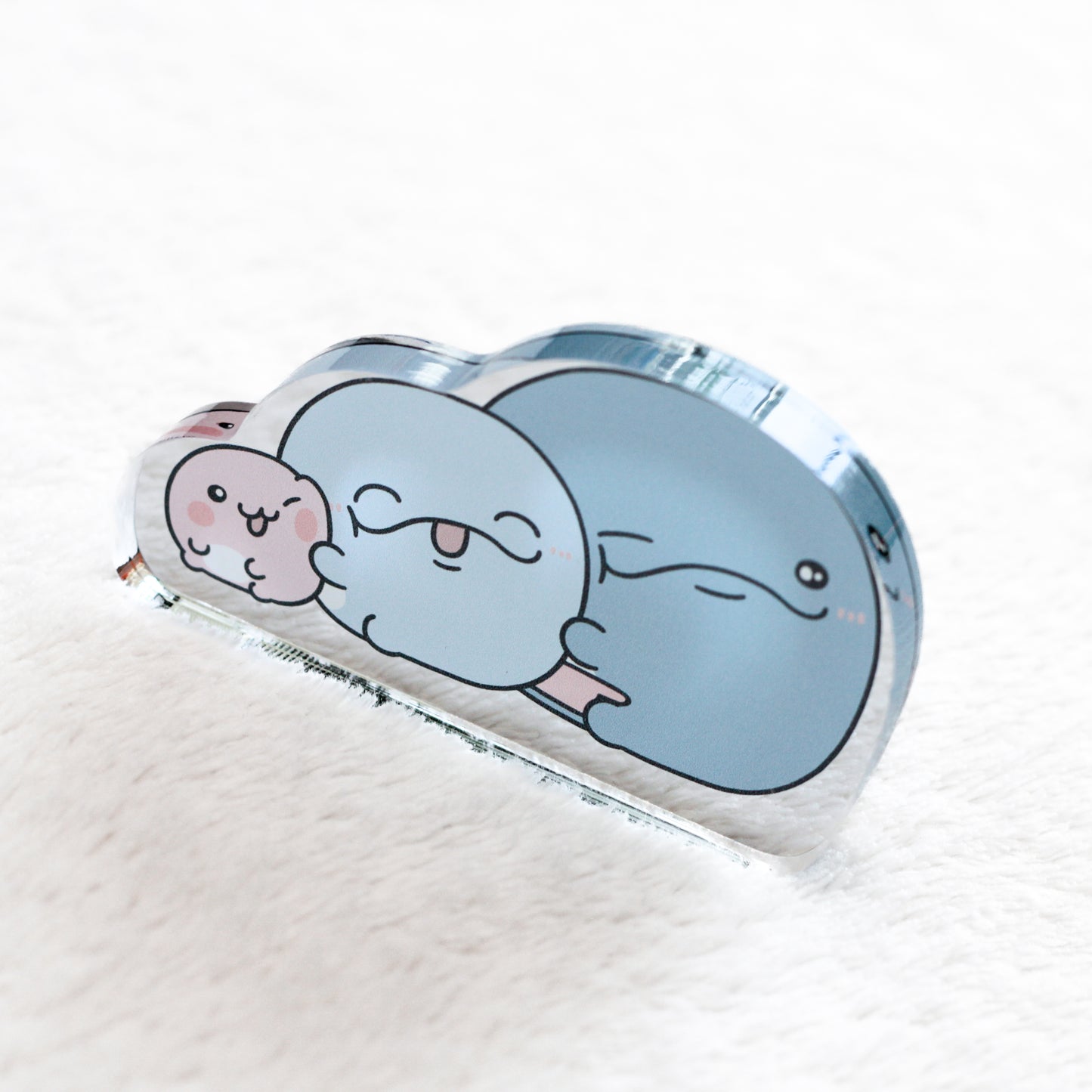 【親子イルカ】アクリルブロック【3月中旬発送】