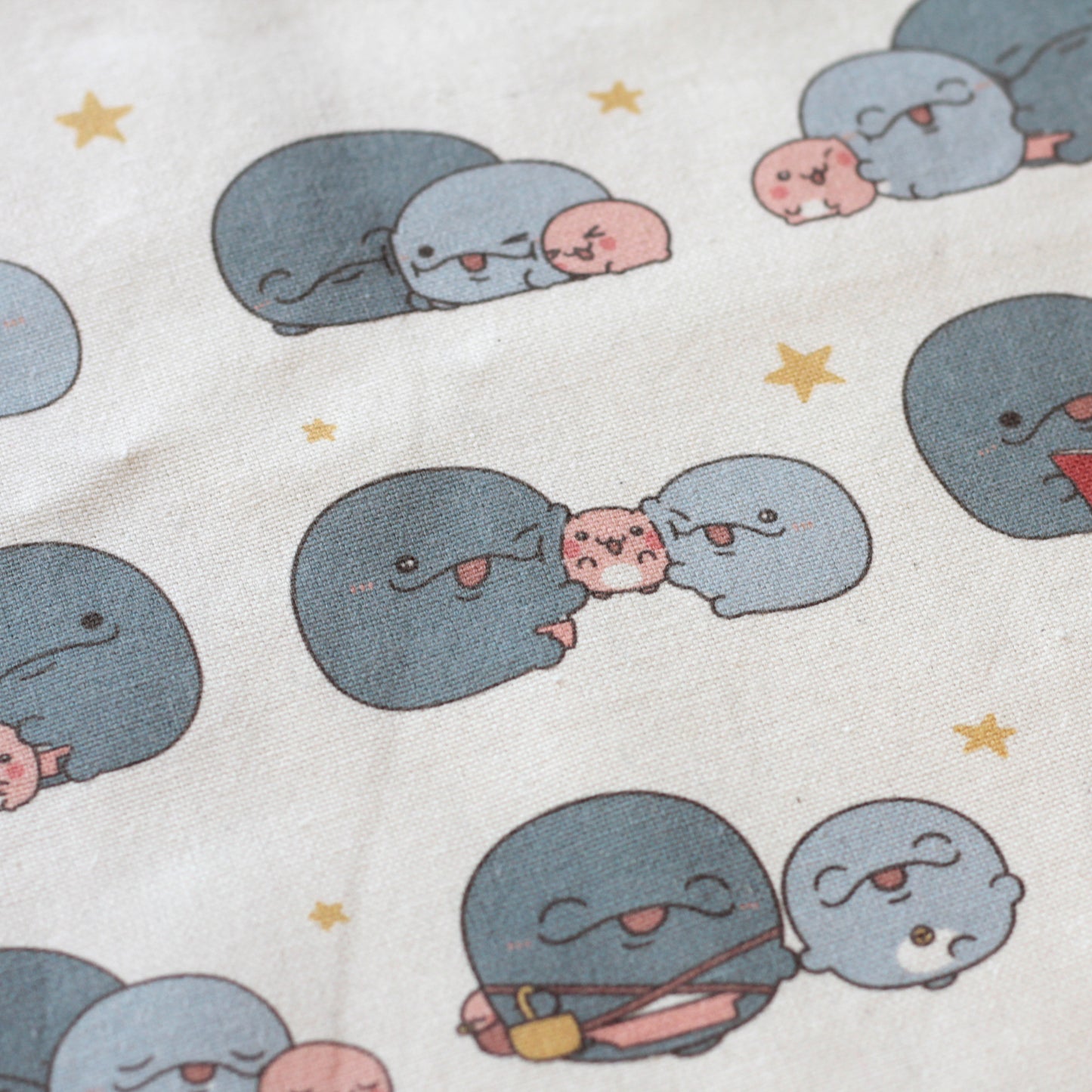 【親子イルカ】巾着バッグ【5月下旬発送】