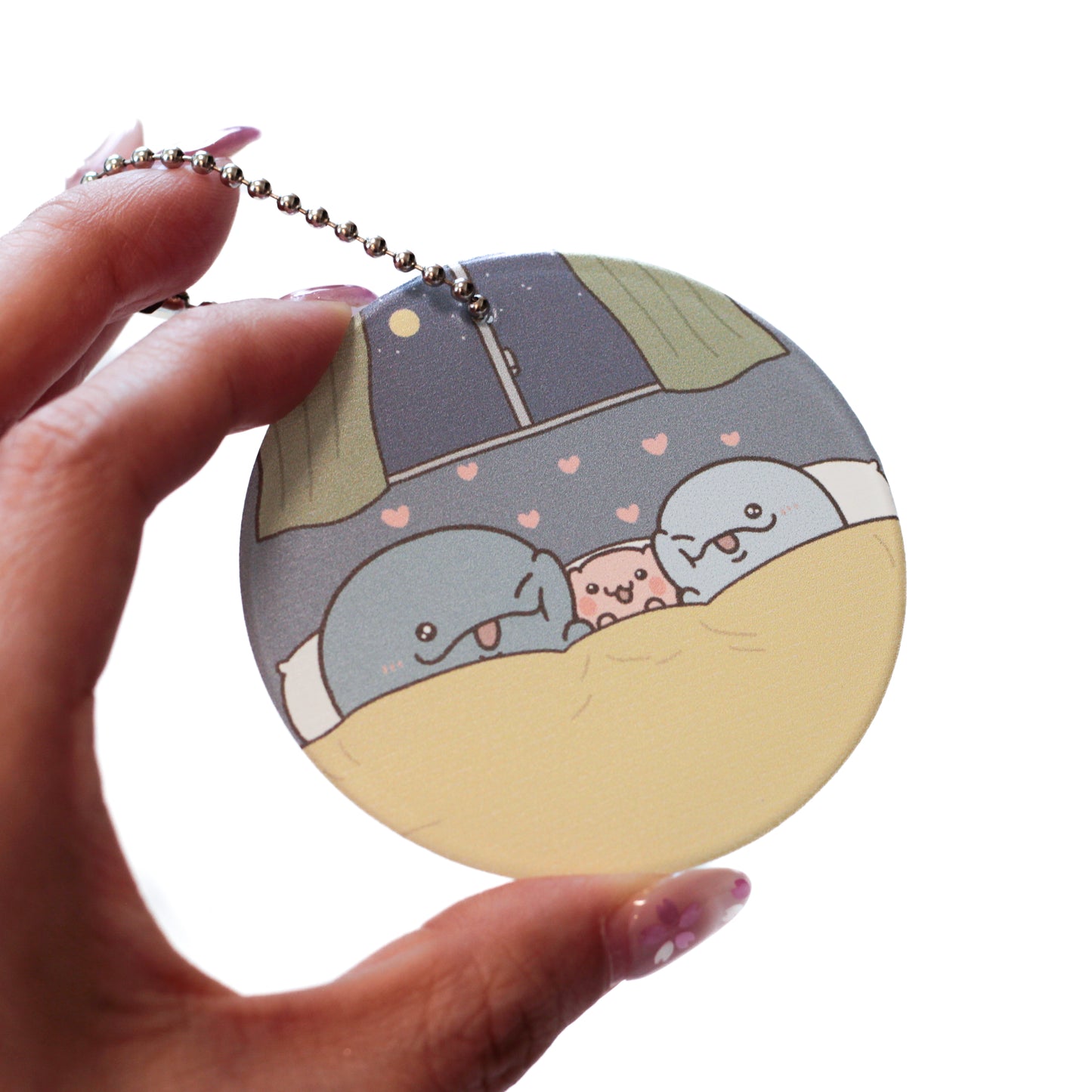 【親子イルカ】やわらかクリアチャーム【5月下旬発送】