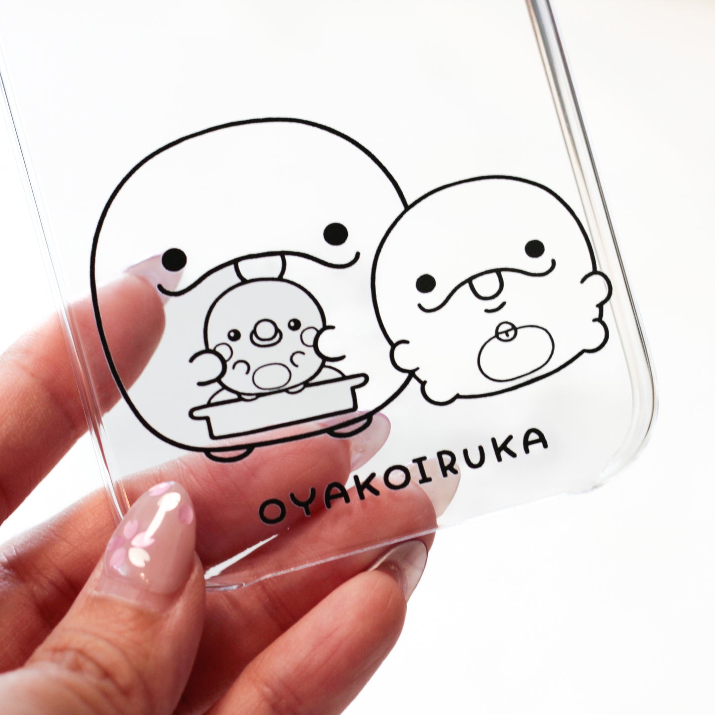 【親子イルカ】ほぼ全機種対応スマホケース【5月下旬発送】