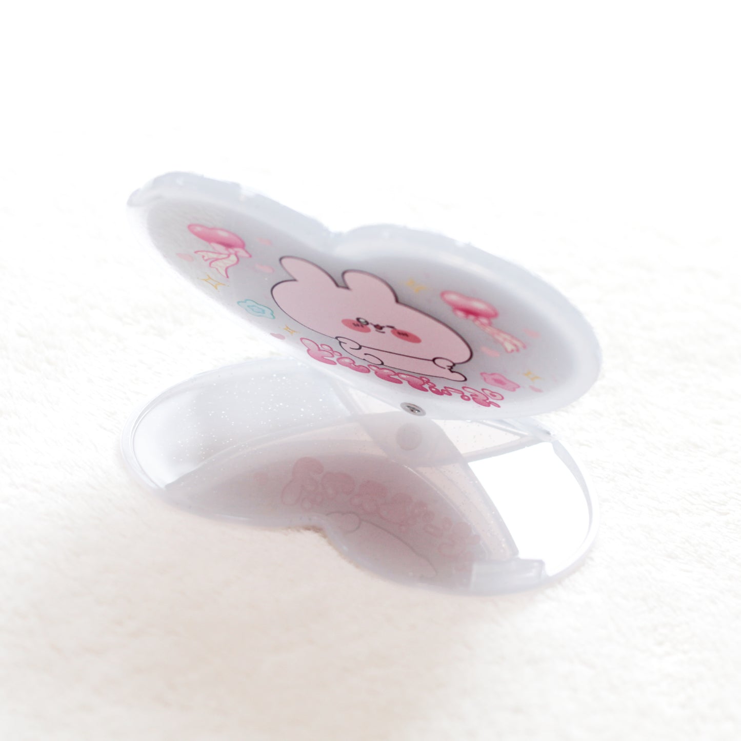 [ASAMIMICHAN] Glitter Heart Slide Mirror [Shipping in late-June]