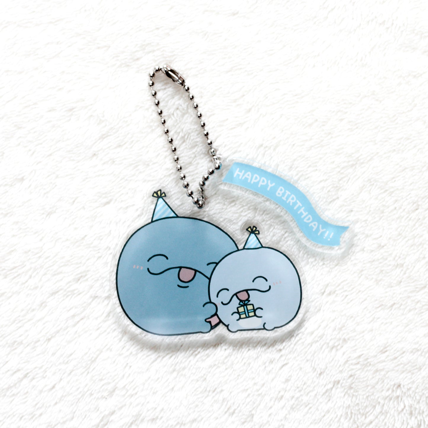 【親子イルカ】親子イルカバースデー♪2連アクキー【6月下旬発送】