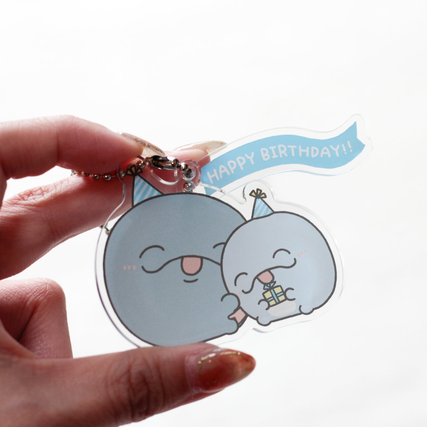 【親子イルカ】親子イルカバースデー♪2連アクキー【6月下旬発送】