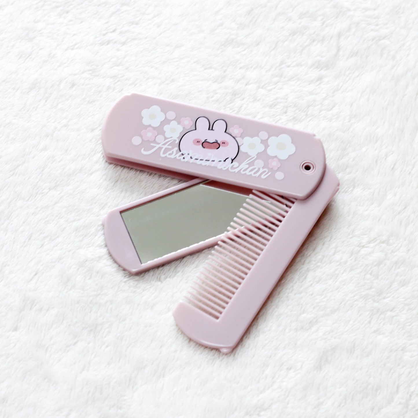 【あさみみちゃん】ミラー付き折りたたみコーム【7月下旬発送】