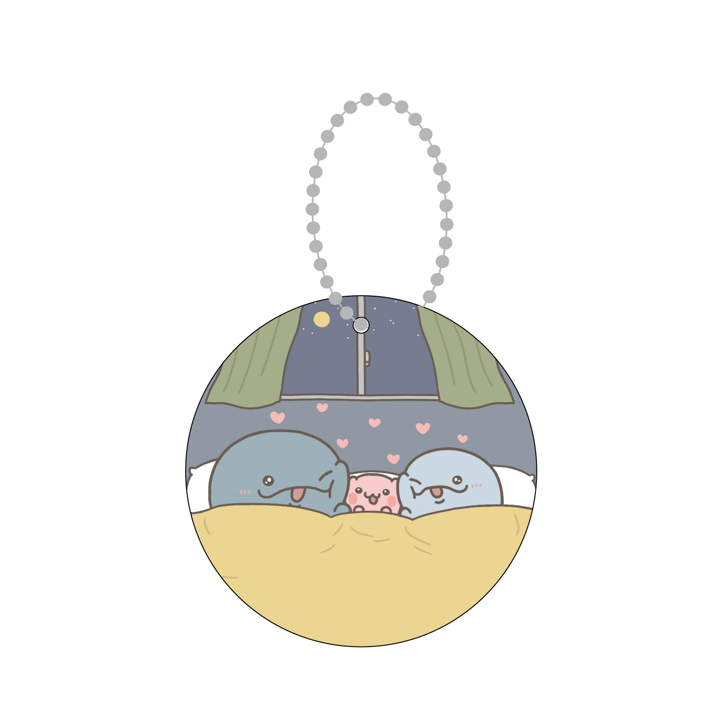 【親子イルカ】やわらかクリアチャーム【5月下旬発送】