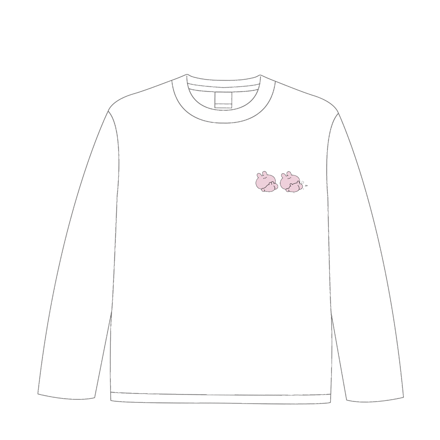 [ASAMIMI-CHAN] Fart “Pu” long sleeve print T-shirt [shipped in mid-October]