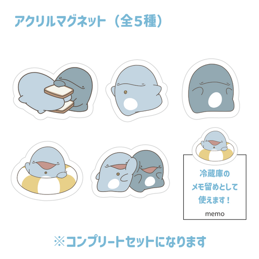 [Parent and child dolphin] Random acrylic magnet complete set (5 types) (Parent and child dolphin) [Shipped in mid-August]