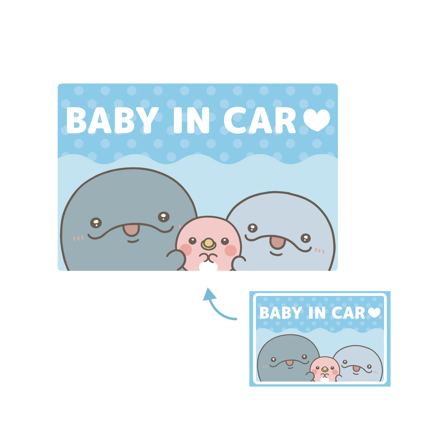 [OYAKOIRUKA] Baby in Car Sticker [Shipping in mid-April]