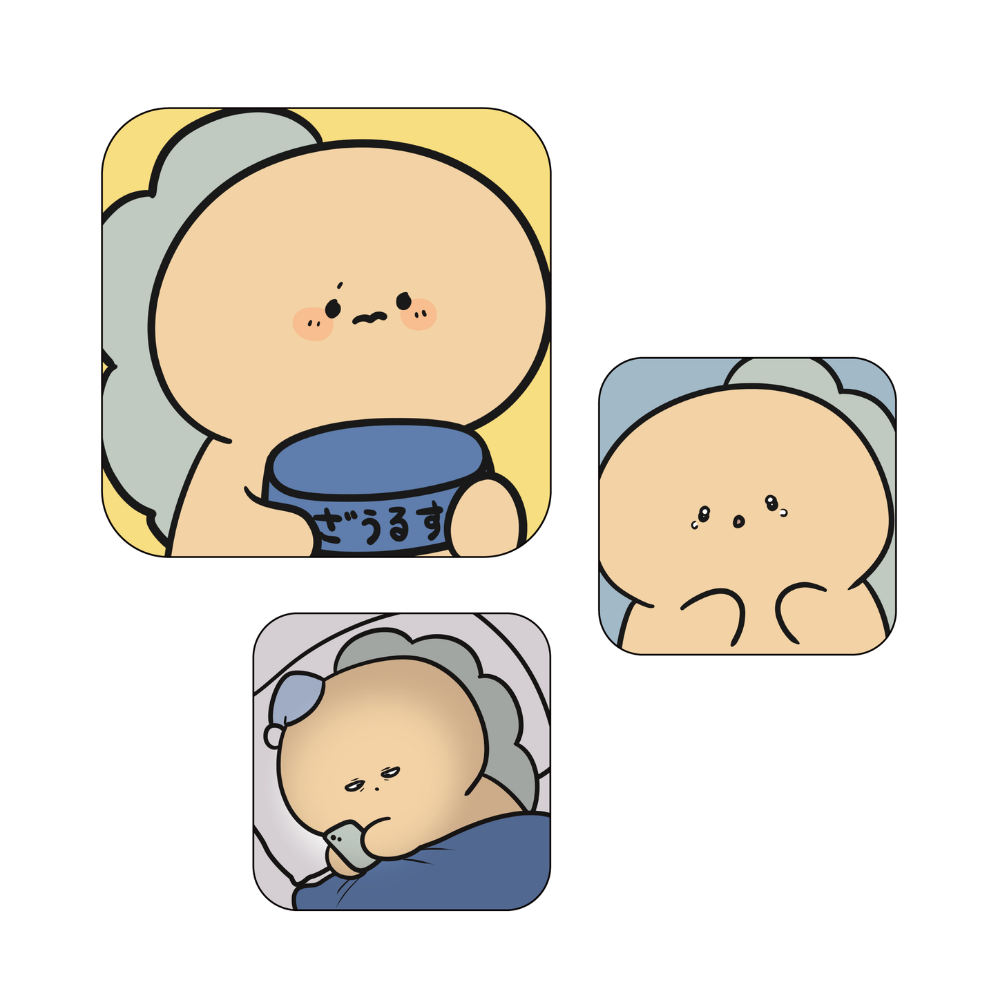 [KOMARIZAURUSU] Badge aléatoire à expressions diverses (3 types au total) [Expédition mi-novembre]