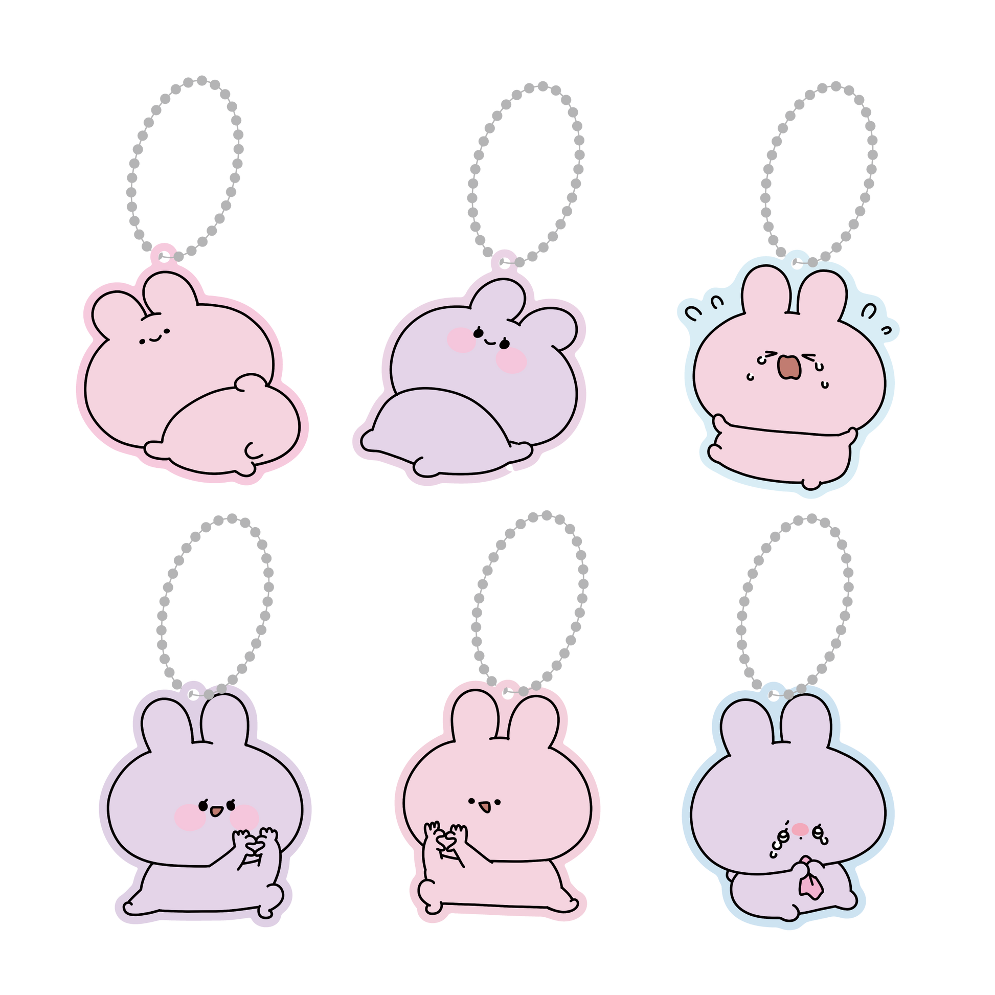 あさみみちゃん】ランダムクリアカラーアクキーコンプリートセット（全