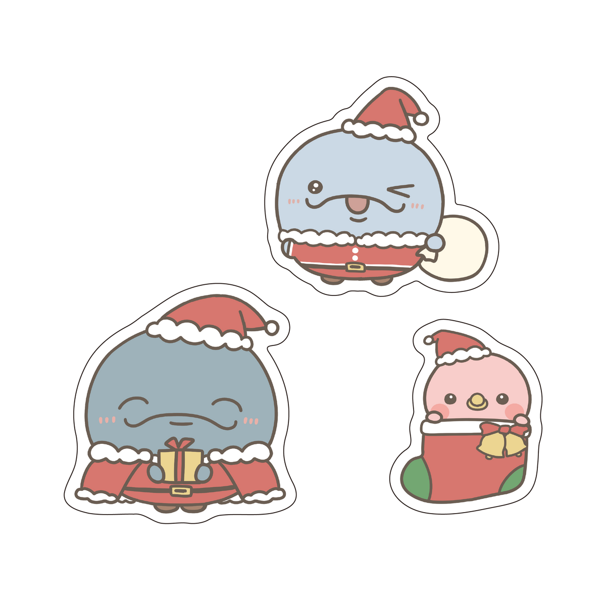 [OYAKOIRUKA] Set di adesivi di Natale (confezione da 3) [Spedizione a fine novembre]