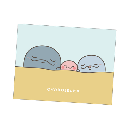 【親子イルカ】ブランケット【11月中旬発送】