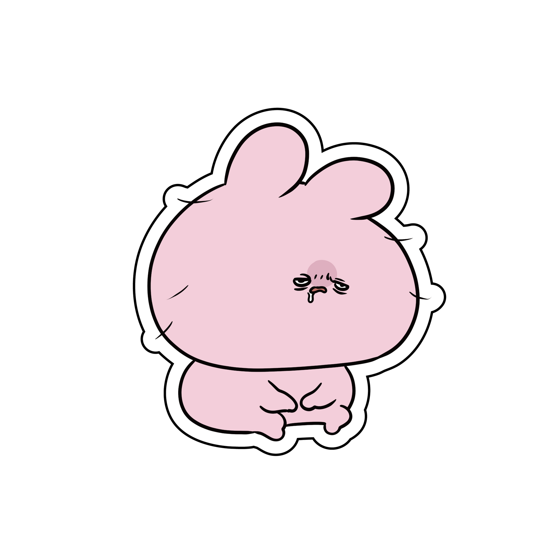 ASAMIMICHAN] Just Woke Up Face Sticker [Shipping in mid-June