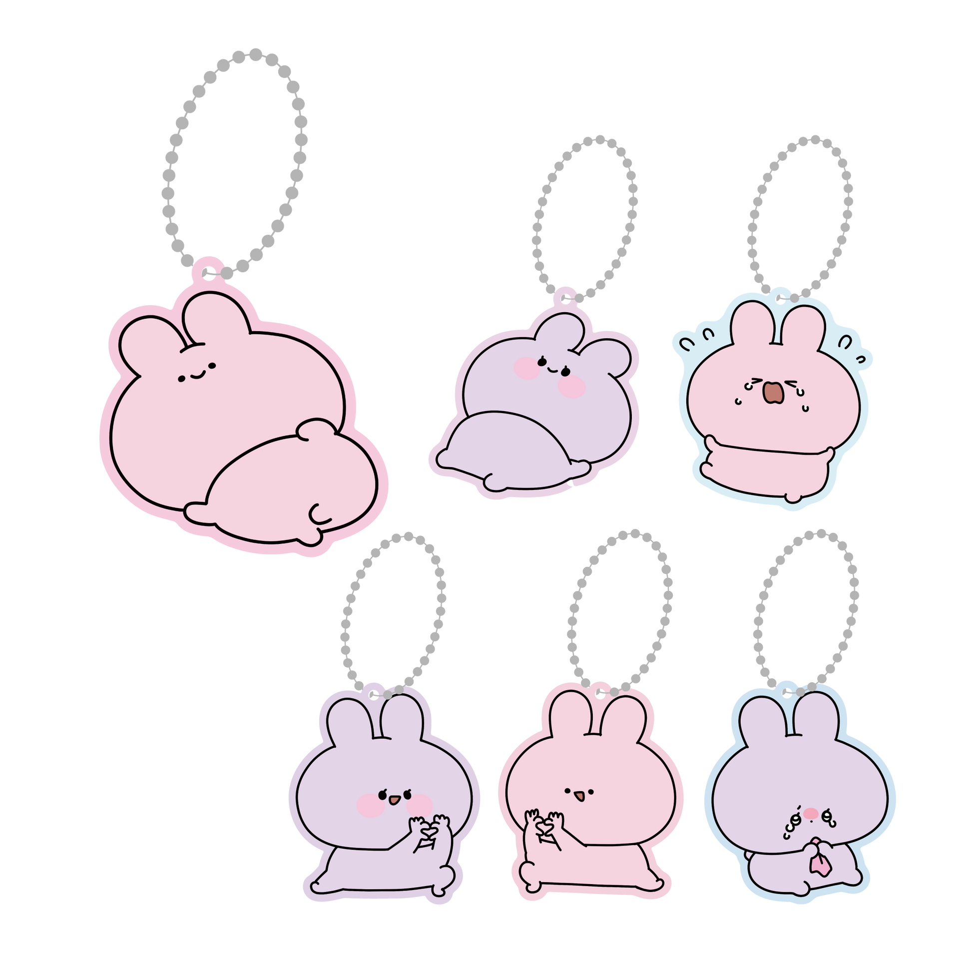 あさみみちゃん】ランダムクリアカラーアクキー(全6種)【7月下旬発送 あさみみちゃん】ランダムクリアカラーアクキー(全6種)【7月下旬発送