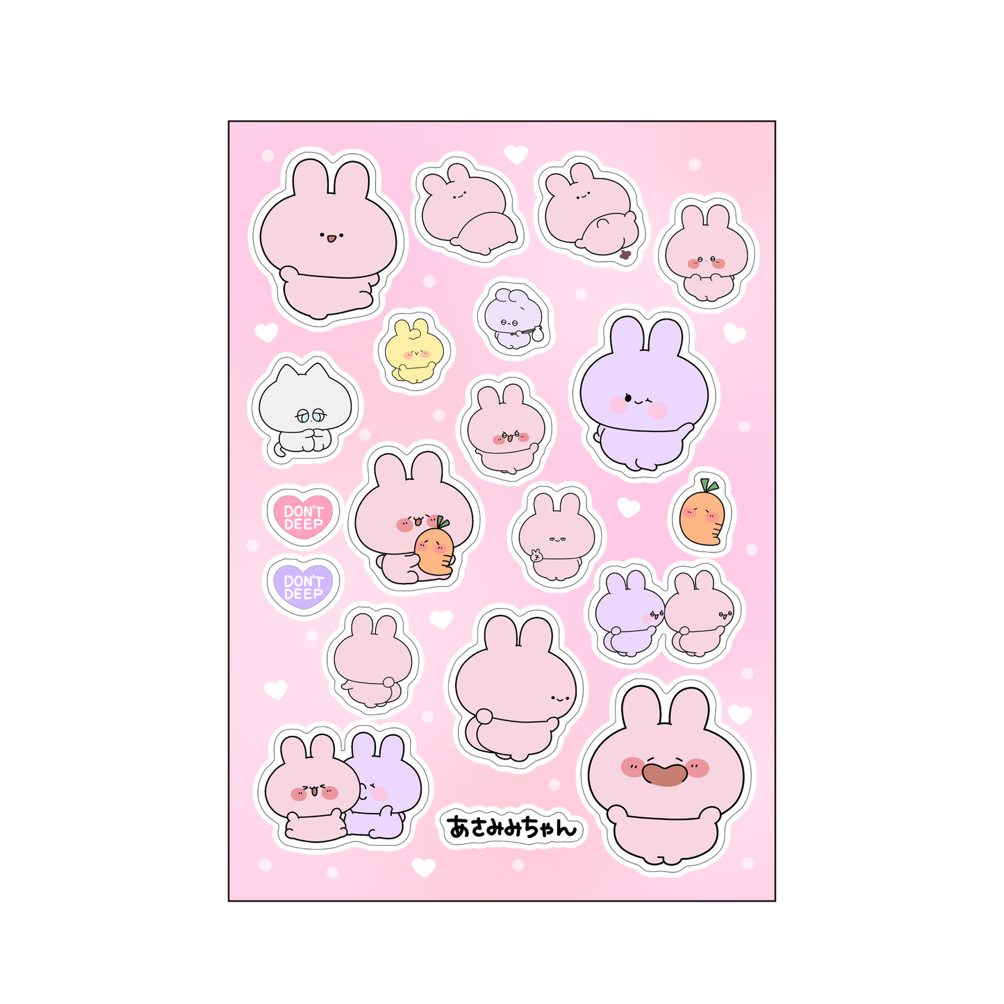 [ASAMIMICHAN] Stickers transparents [Expédition fin juin]