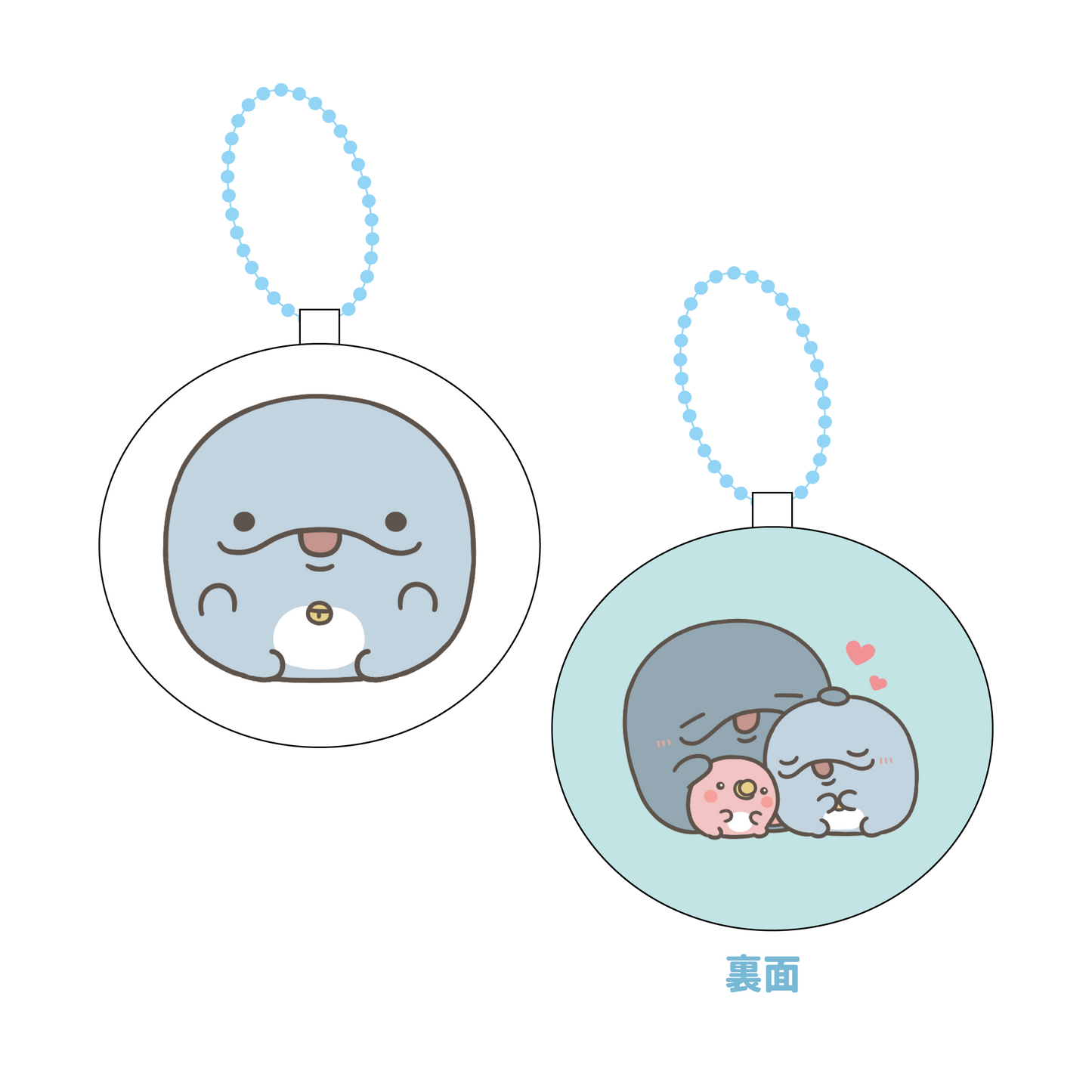 【親子イルカ】クッションキーホルダー