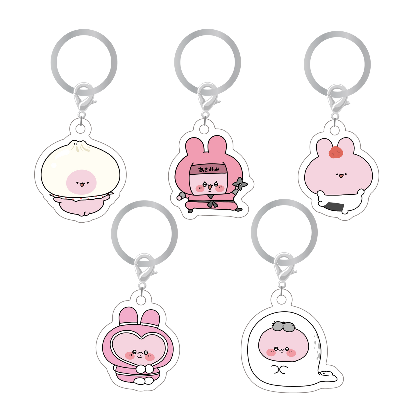 【あさみみちゃん】ランダムめじるしアクリルチャームコンプリートセット（全5種）【6月下旬発送】