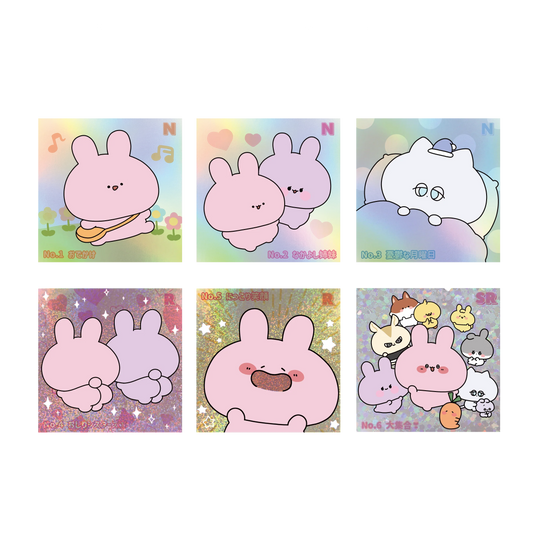 【あさみみちゃん】スクエアランダムホロステッカー第1弾（No.01-06）（再販）【9月下旬発送】