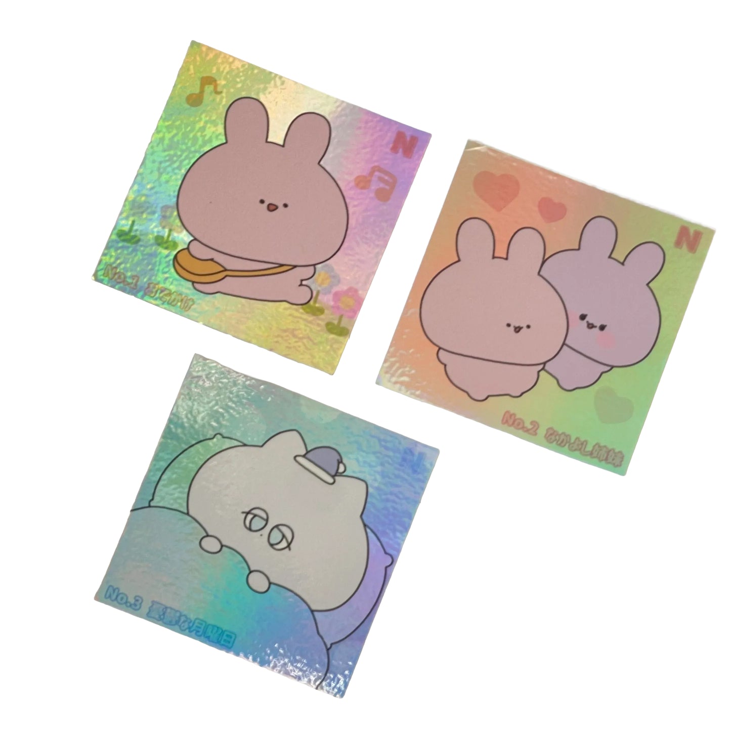 [ASAMIMICHAN] Sticker holo carré aléatoire 1ère série (No.01-06) (Réédition) [Expédition fin septembre]