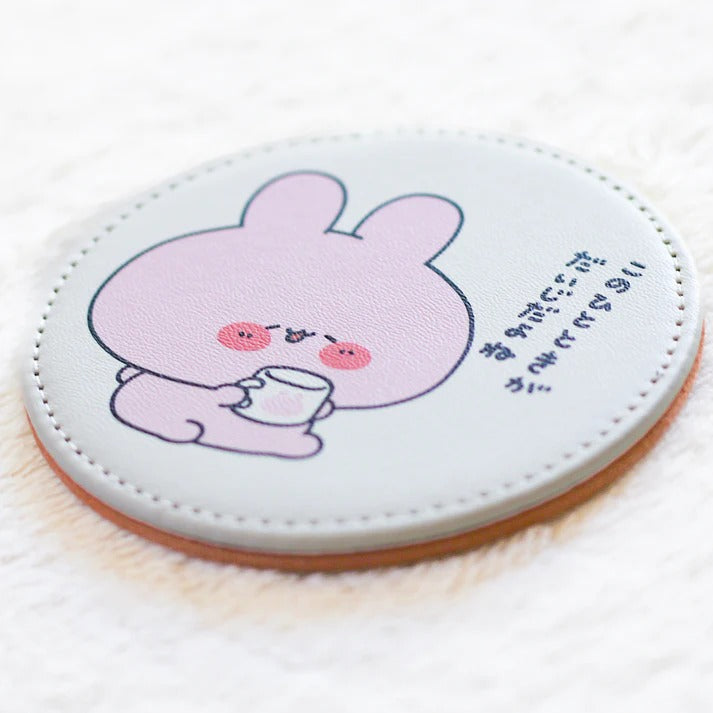 [ASAMIMICHAN] Ensemble complet de sous-verres en cuir PU Asa~i (4 types au total) [Expédition fin juillet] (Réassort)