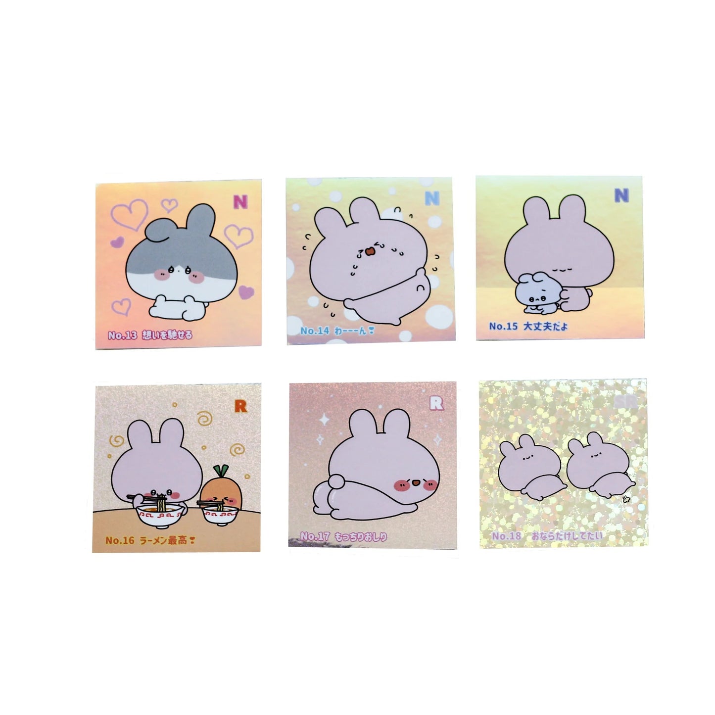 【あさみみちゃん】スクエアランダムホロステッカー第3弾（No.13-18）（再販）【9月下旬発送】