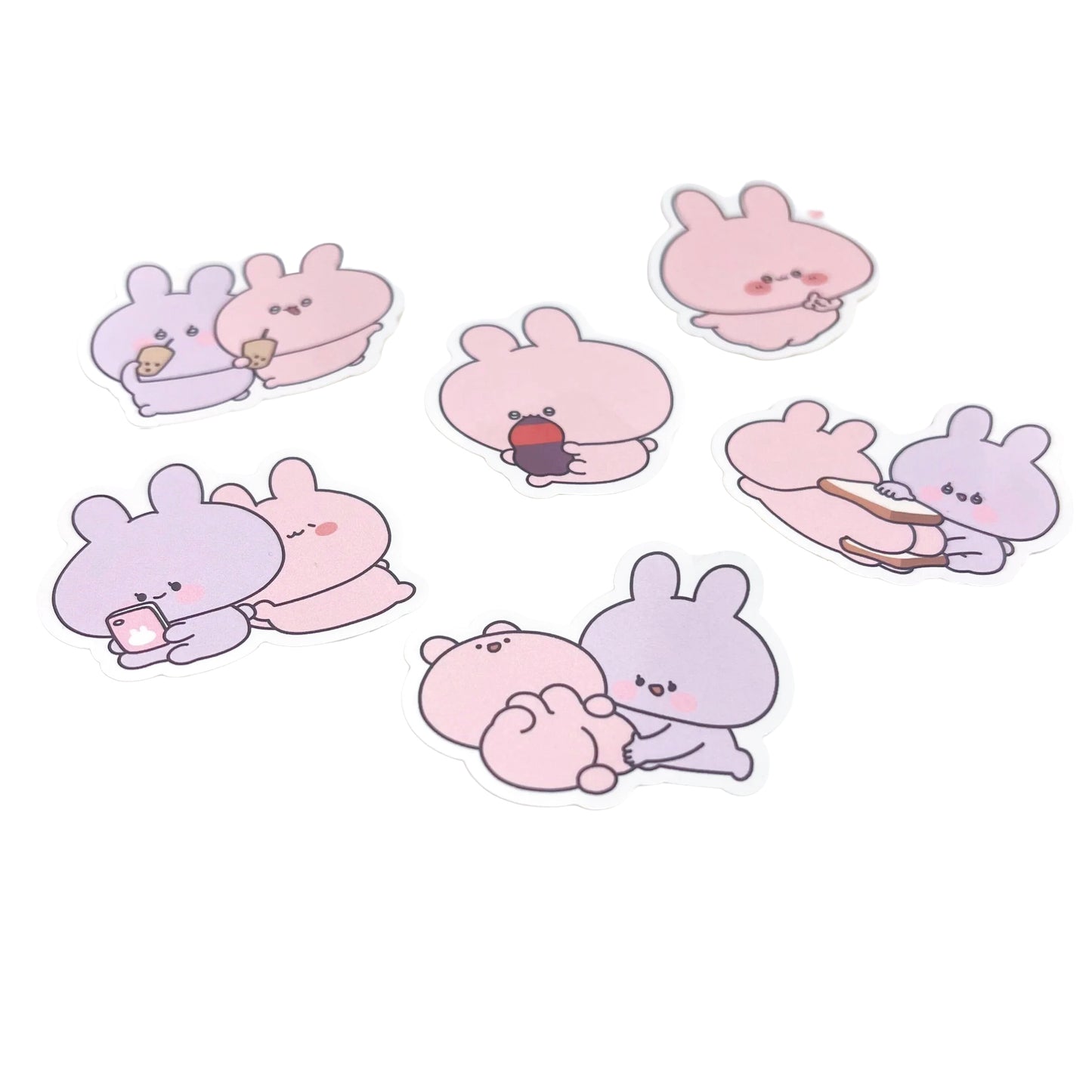 [ASAMIMICHAN] Die-cut Random-Sticker-Komplettset (insgesamt 6 Arten) (Wieder auf Lager) [Versand Ende August]