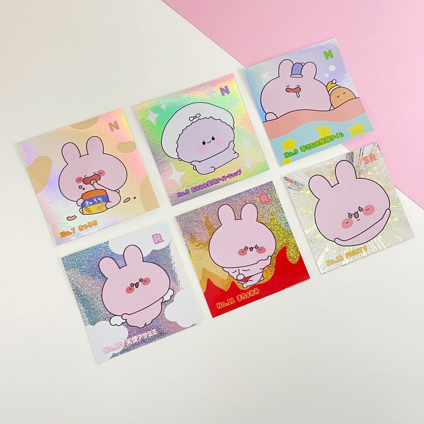 【あさみみちゃん】スクエアランダムホロステッカー第2弾（No.07-12）（再販）【9月下旬発送】
