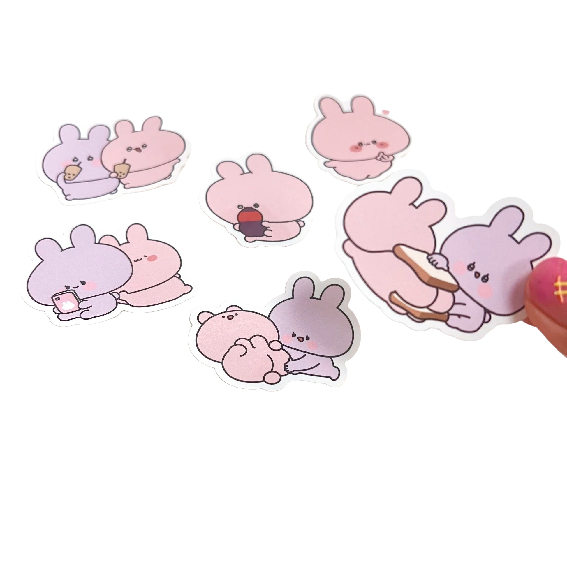 ASAMIMICHAN] Die-cut Random Sticker Complete Set (6 types total