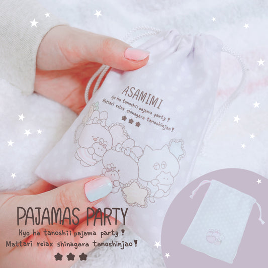 [Asamimi-chan] Mini drawstring purse (pajama party) [shipped in early October]