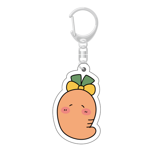 [Asamimi-chan] Acryl-Schlüsselanhänger (Ribbon Carrot-chan) [Versand Anfang März]