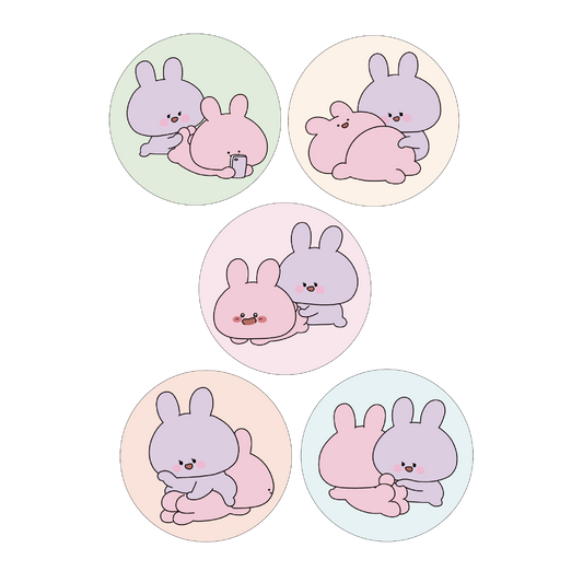 [Asamimi-chan] Bottom random can badge (5 types in total) [Shipping in mid-September]