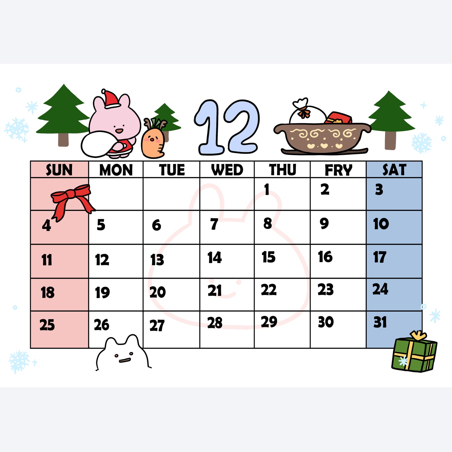 [Made-to-order] Asamimi-chan desktop calendar