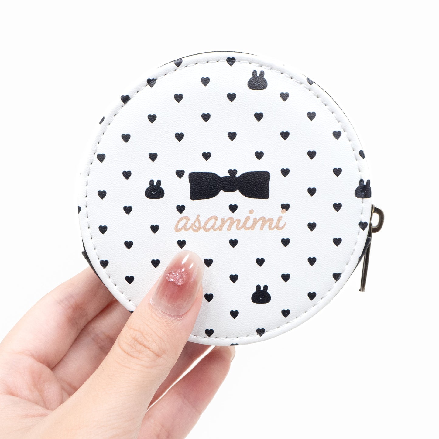 [Asamimi-chan] Synthetic Leather Round Coin Case (French Girly)