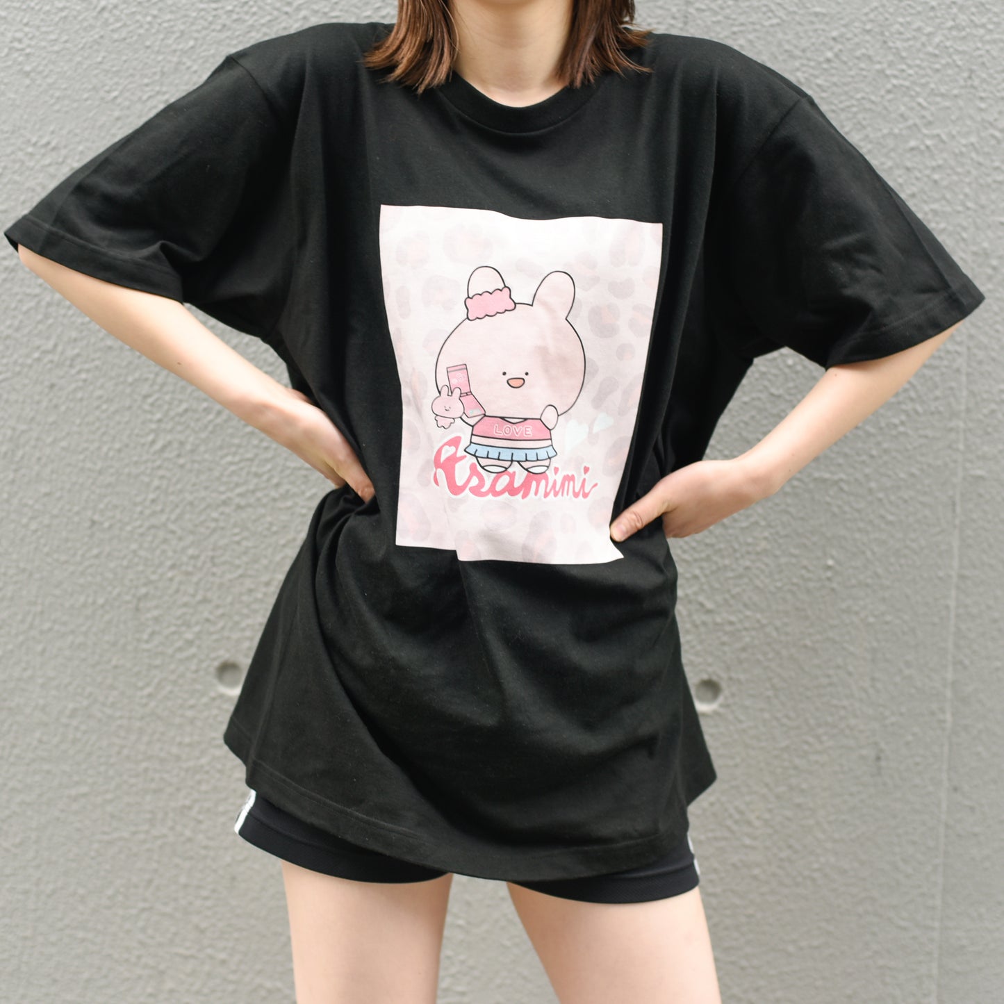 【あさみみちゃん】半袖プリントTシャツ（ギャルみみ)【受注生産】