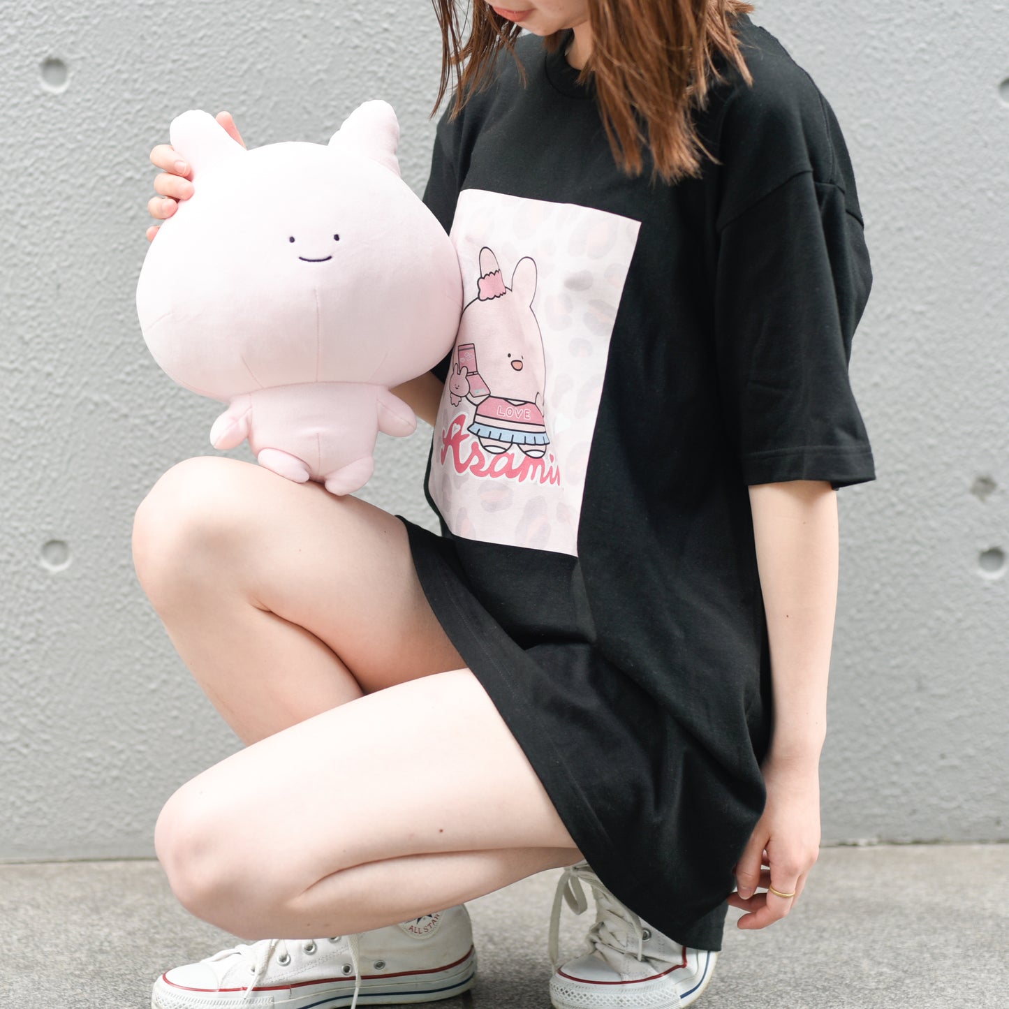 [Asamimi-chan] Kurzarm-T-Shirt mit Aufdruck (Gal Mimi) [Auf Bestellung gefertigt]