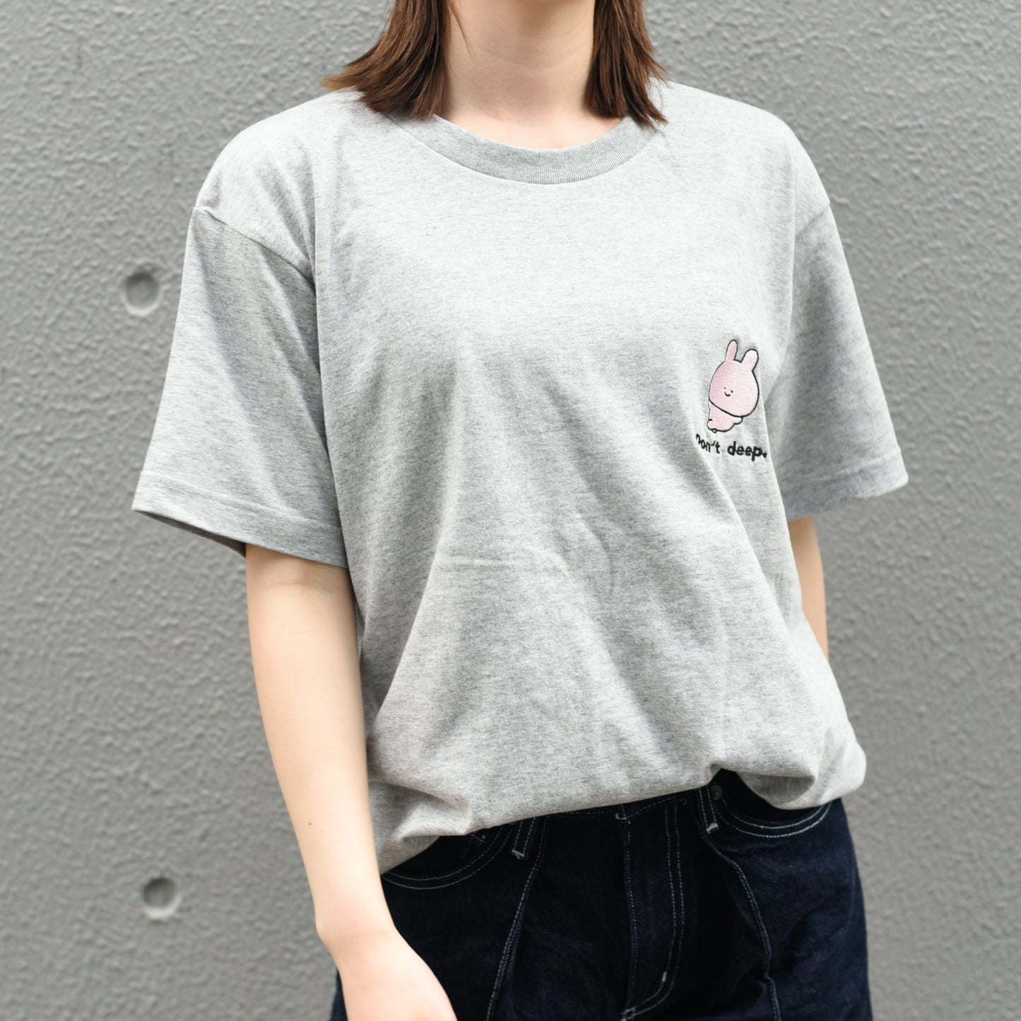 【あさみみちゃん】半袖刺繍Tシャツ（Don't deep)【受注生産】